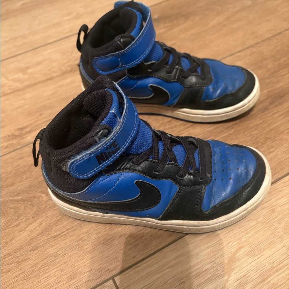 Nike Kids Blue and Black High-Top Sneakers